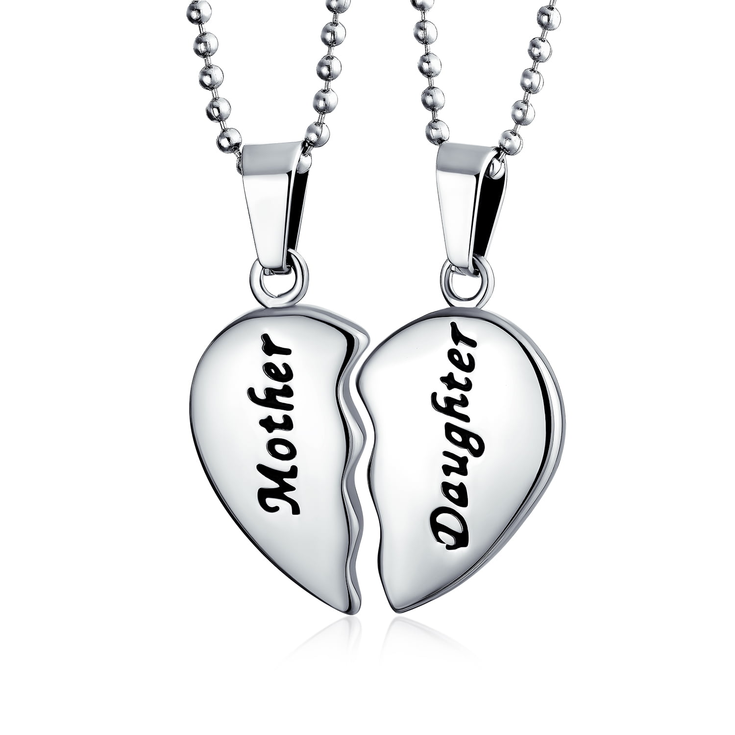 Stainless Steel Split Heart Puzzle Pendant Set for Dominican