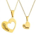 thumbnail image 1 of Mother Daughter Two-Part Set Love Heart Necklace Set Goldplated Pendant Jewelry-308-G, 1 of 4