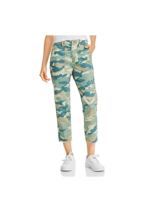 Women's Buc Blue Green Camo The Shaker Chop Crop Pants & Capri - 26