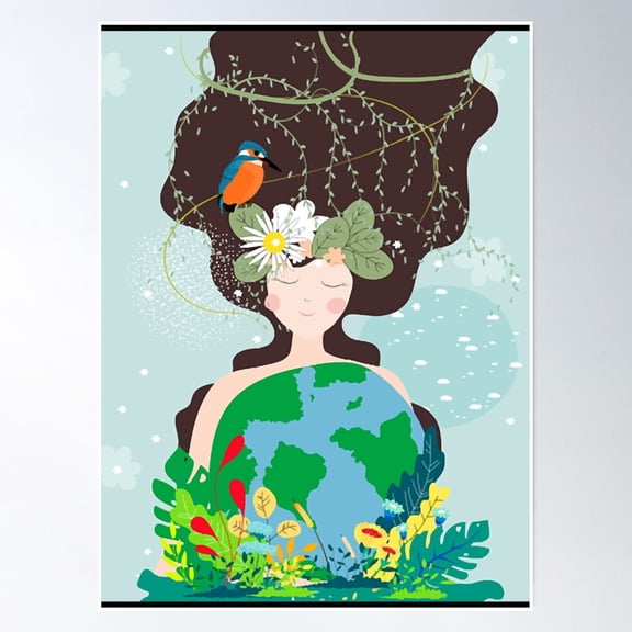 Mother Earth Poster Wall Art, Modern Wall Decor, 8x12 UNFRAMED
