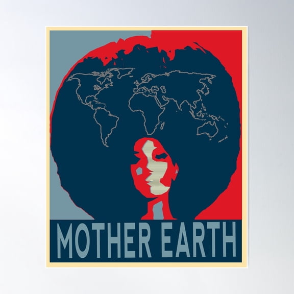 Mother Earth Poster Wall Art, Modern Wall Decor For Living Room Bedroom, 8x12 UNFRAMED