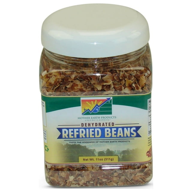 Mother Earth Products Dehydrated Refried Beans Mix, Quart Jar