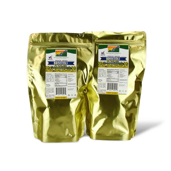 Mother Earth Products Freeze Dried Broccoli Unseasoned 2 Bag Twin-Pack