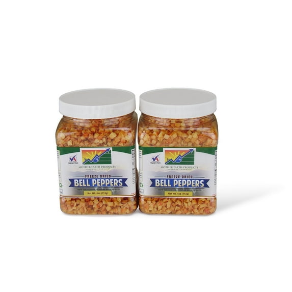 Mother Earth Products Freeze Dried Red Bell Pepper Quart Jar Twin-Pack