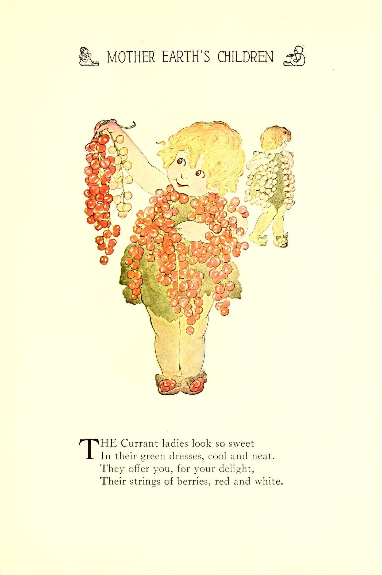 Mother Earths Children 1914 Currant Canvas Art - MT Ross (18 x 24)