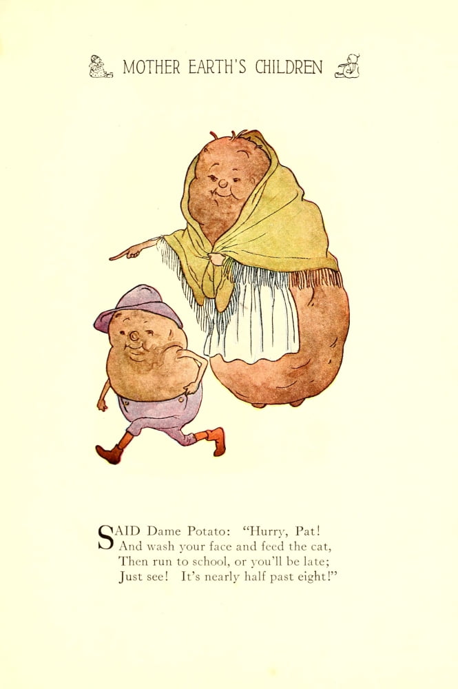 Mother Earths Children 1914 Dame Potato Canvas Art - MT Ross (24 x 36)