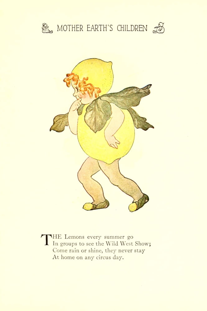 Mother Earths Children 1914 Lemon Canvas Art - MT Ross (18 x 24)