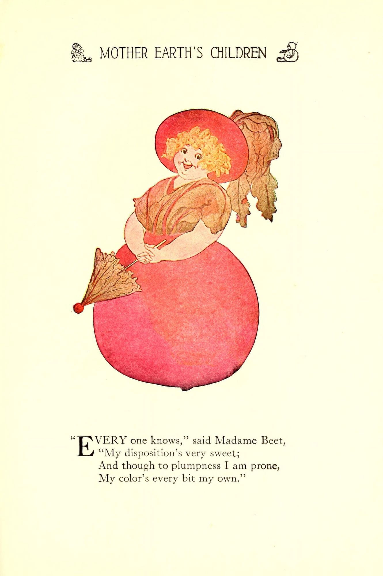 Mother Earths Children 1914 Madame Beet Canvas Art - MT Ross (18 x 24)