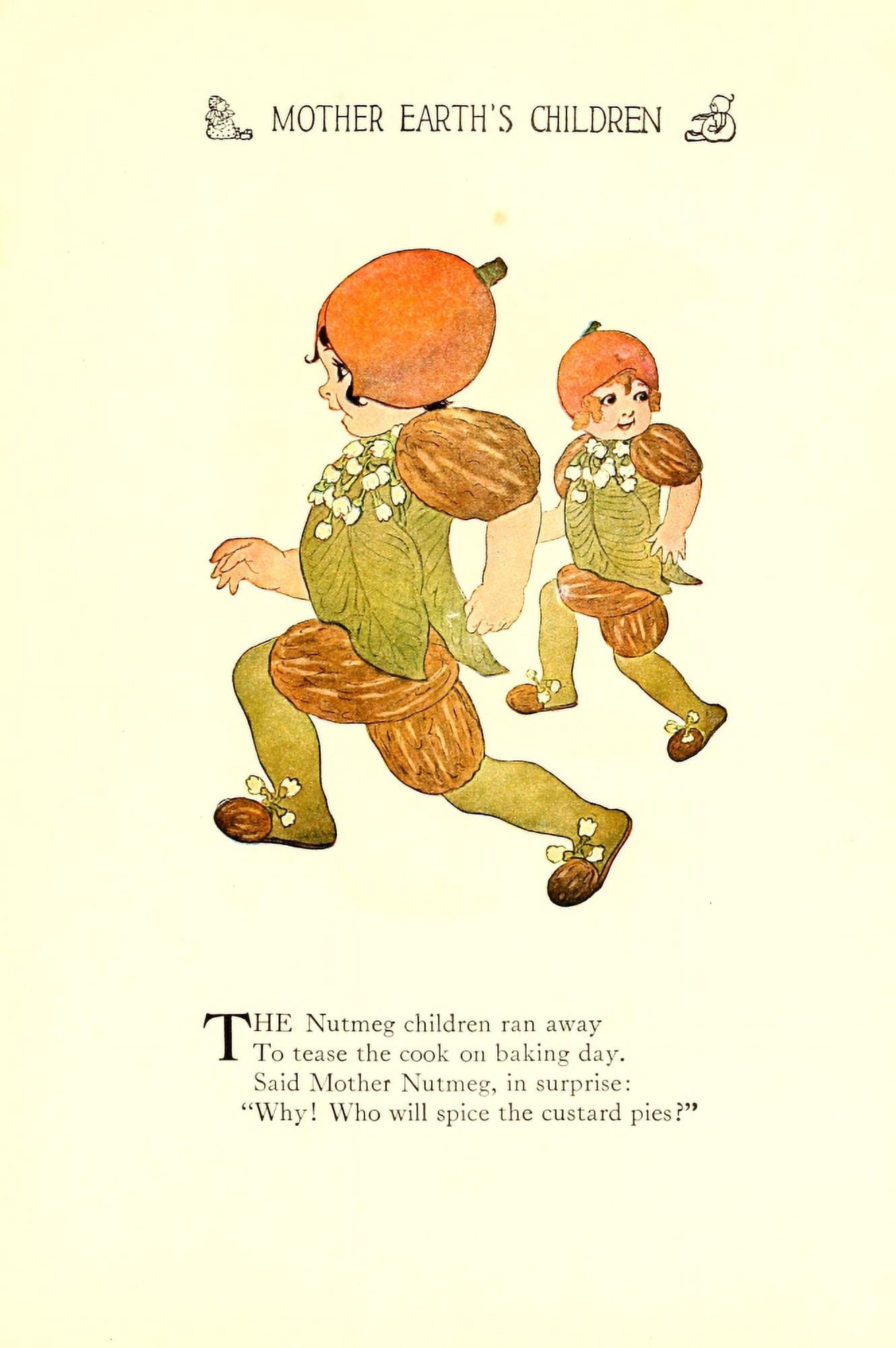 Mother Earths Children 1914 Nutmeg Canvas Art - MT Ross (24 x 36)