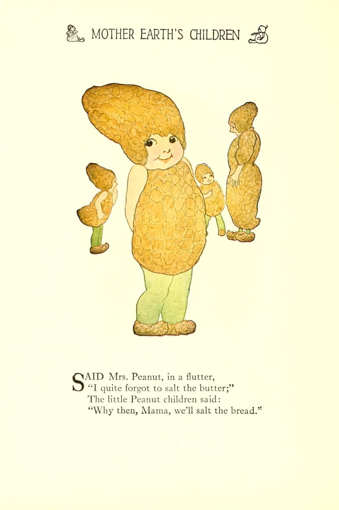 Mother Earths Children 1914 Peanuts Canvas Art - MT Ross (24 x 36)