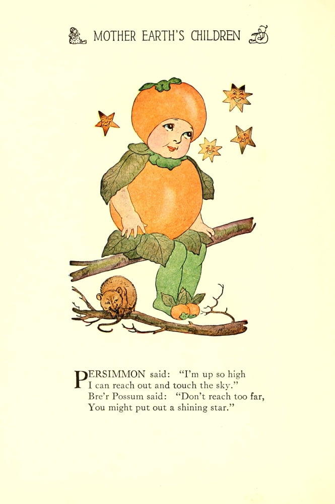 Mother Earths Children 1914 Persimmon Canvas Art - MT Ross (24 x 36)