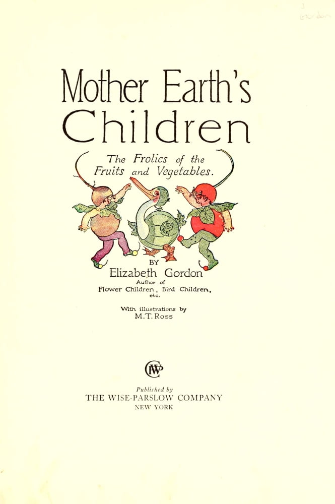 Mother Earths Children 1914 Title page Canvas Art - MT Ross (18 x 24)