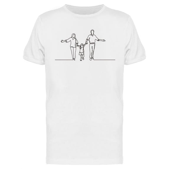 Mother Father And Child T-Shirt Men -Image by Shutterstock, Male Small