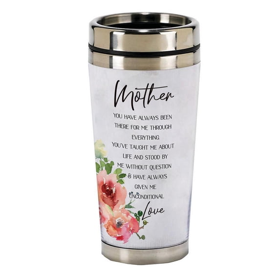 Mother Floral Print 16 ounce Sentimental Travel Mug