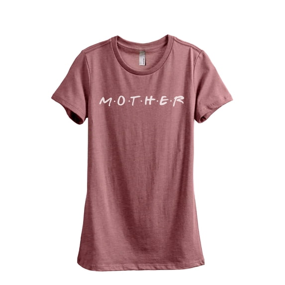 Mother Friends Women's Fashion Relaxed T-Shirt Tee Heather Rouge 2X-Large