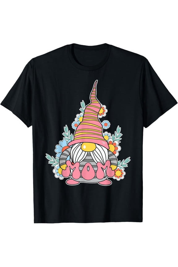Mother Gift Gnome Swedish Tomte Mom Floral Gift T-Shirt Unisex S-5XL Hot Trending Shirt, Vintage Birthday Gift