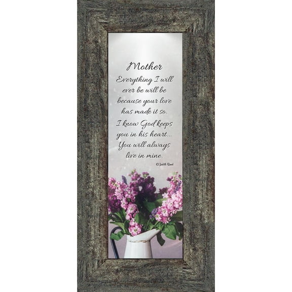 Mother, Gift from Daughter for Mom on Mother's Day, Picture Framed Poem for Mom, 6x12 7326