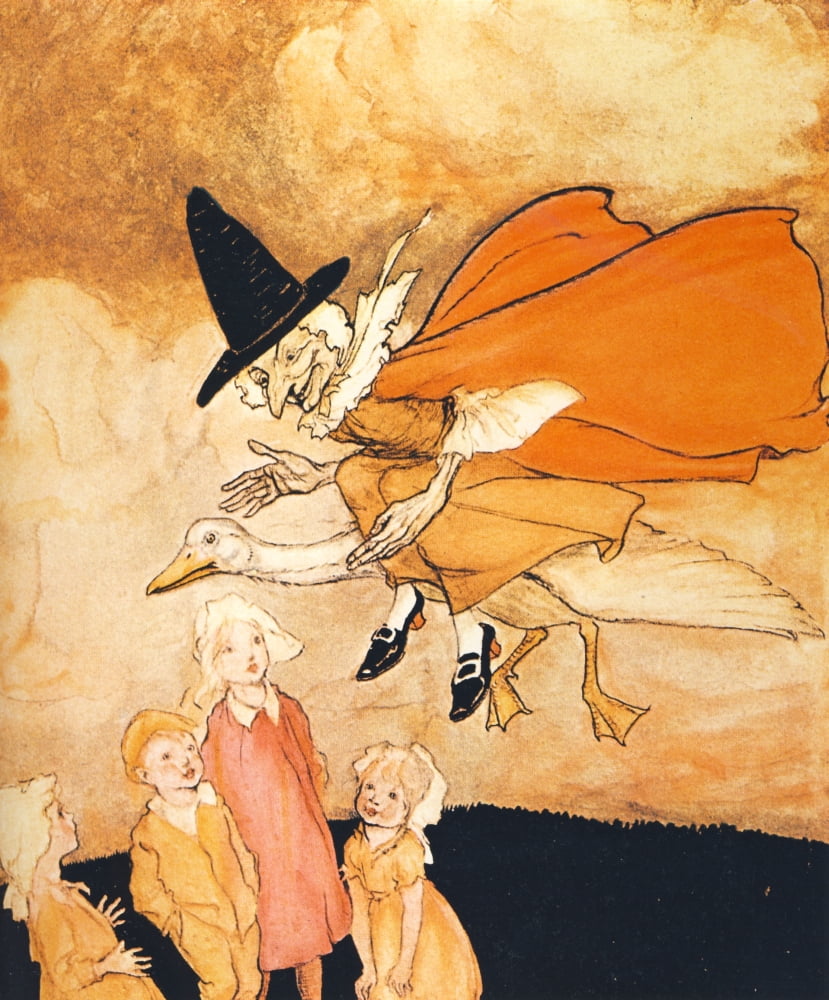 Mother Goose 1913 Mother Goose Canvas Art - A Rackham (18 x 24)