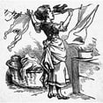 thumbnail image 1 of Mother Goose Maid.N'The Maid Was In The Garden.' Wood Engraving From A Late-19Th Century American Edition Of 'Mother, 1 of 4