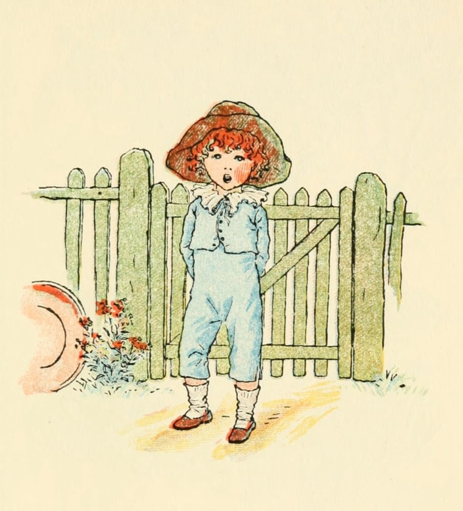 Mother Goose c1881 Little Tom Tucker Canvas Art - Kate Greenaway (18 x 24)