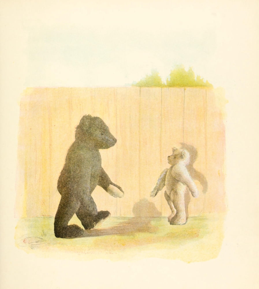 Mother Gooses Teddy Bears 1907 Bear meeting Canvas Art - Frederick L Cavally (24 x 36)