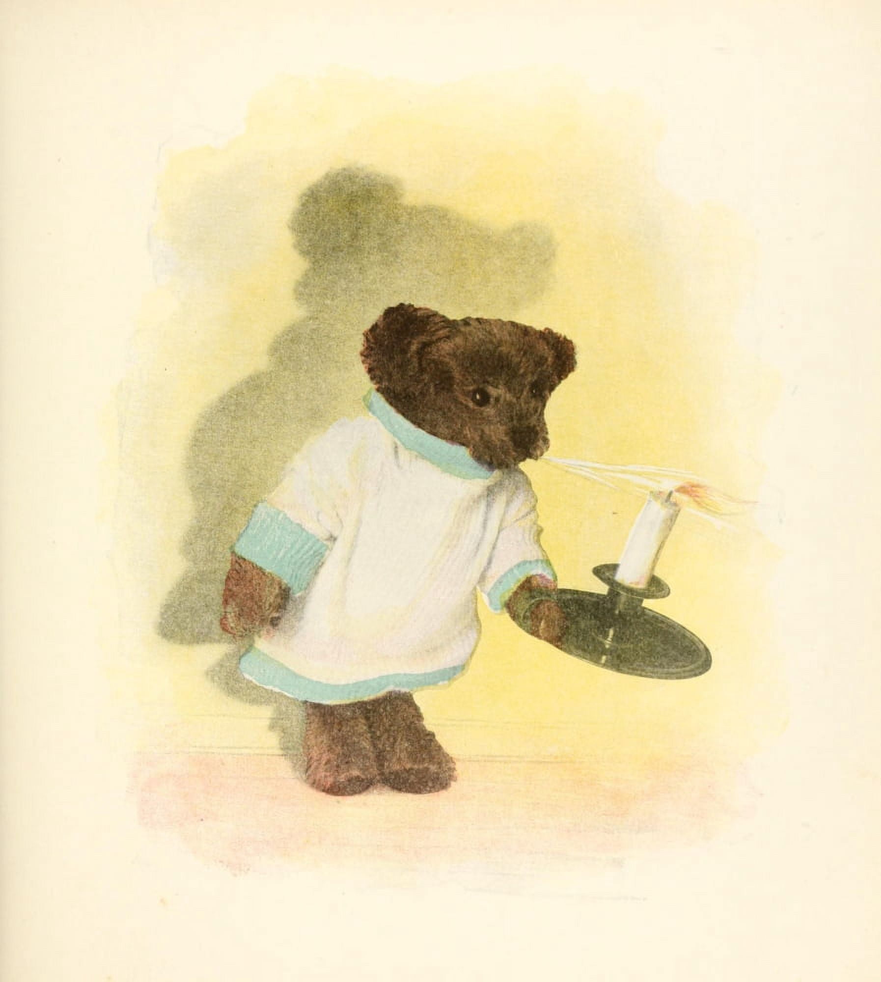 Mother Gooses Teddy Bears 1907 Bedtime Bear Canvas Art - Frederick L Cavally (24 x 36)