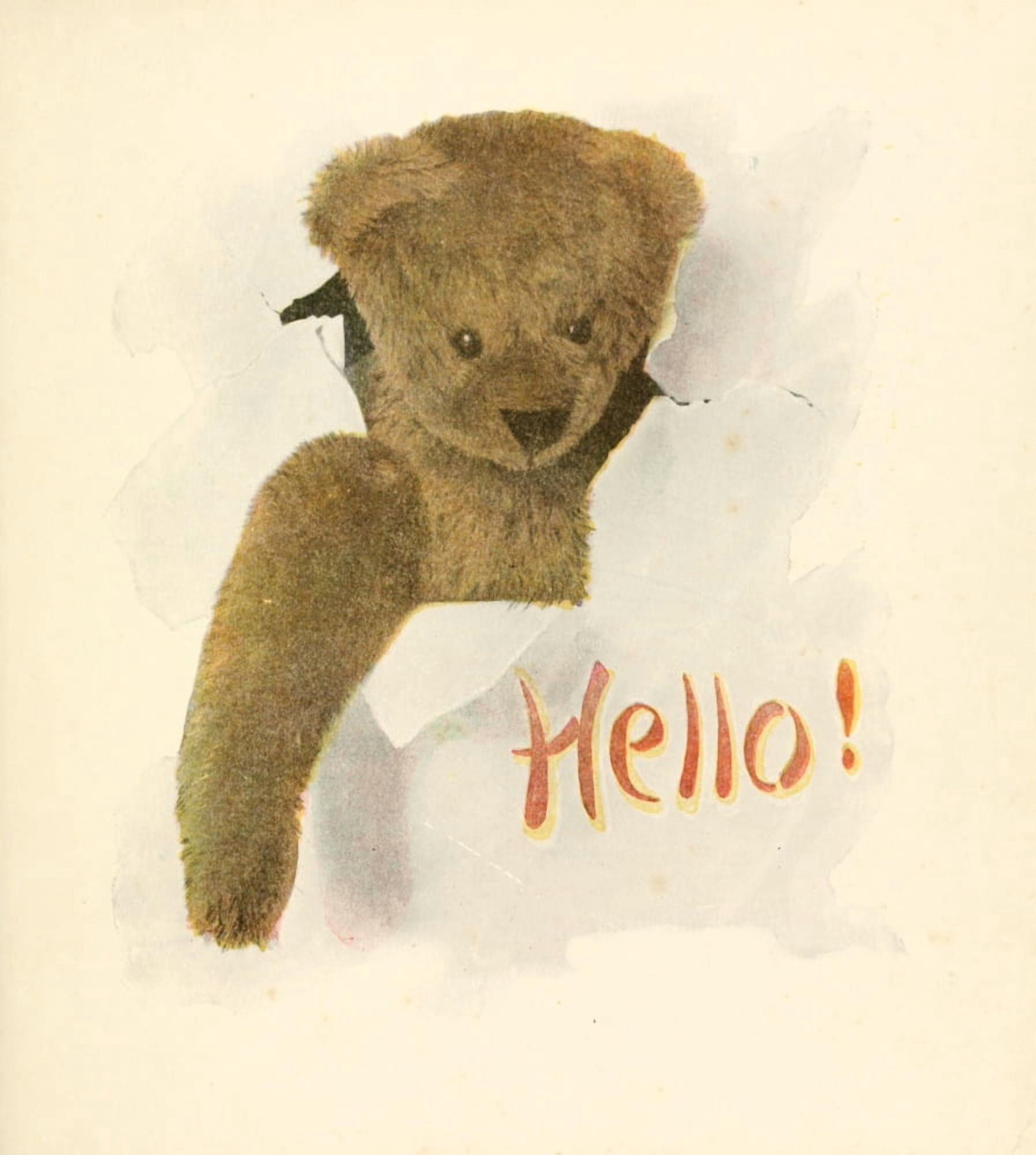 Mother Gooses Teddy Bears 1907 Hello Teddy Canvas Art - Frederick L Cavally (24 x 36)