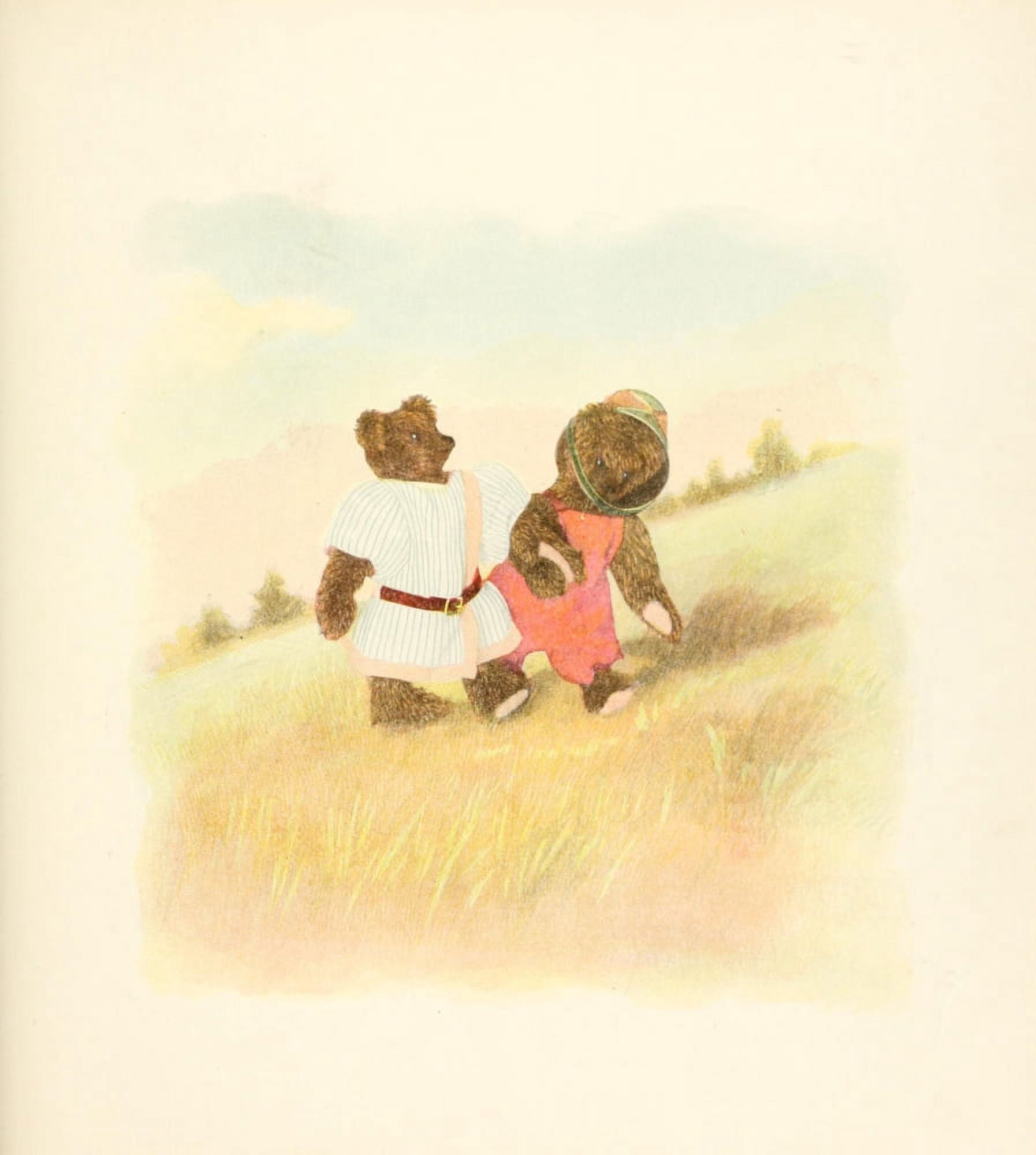 Mother Gooses Teddy Bears 1907 Jack & Jill walked up the hill Canvas Art - Frederick L Cavally (18 x 24)