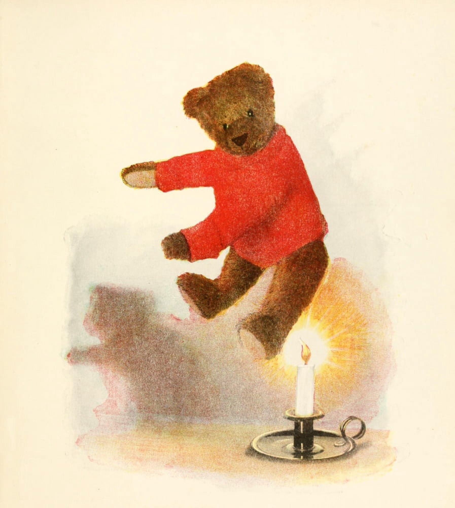 Mother Gooses Teddy Bears 1907 Jump over the candlestick Canvas Art - Frederick L Cavally (18 x 24)