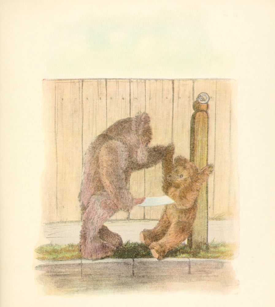 Mother Gooses Teddy Bears 1907 Knife Bear Canvas Art - Frederick L Cavally (18 x 24)