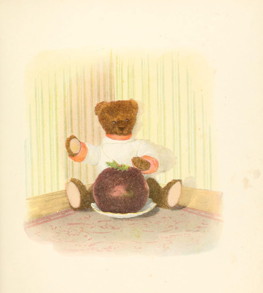 Mother Gooses Teddy Bears 1907 Plum pudding Teddy Canvas Art - Frederick L Cavally (18 x 24)