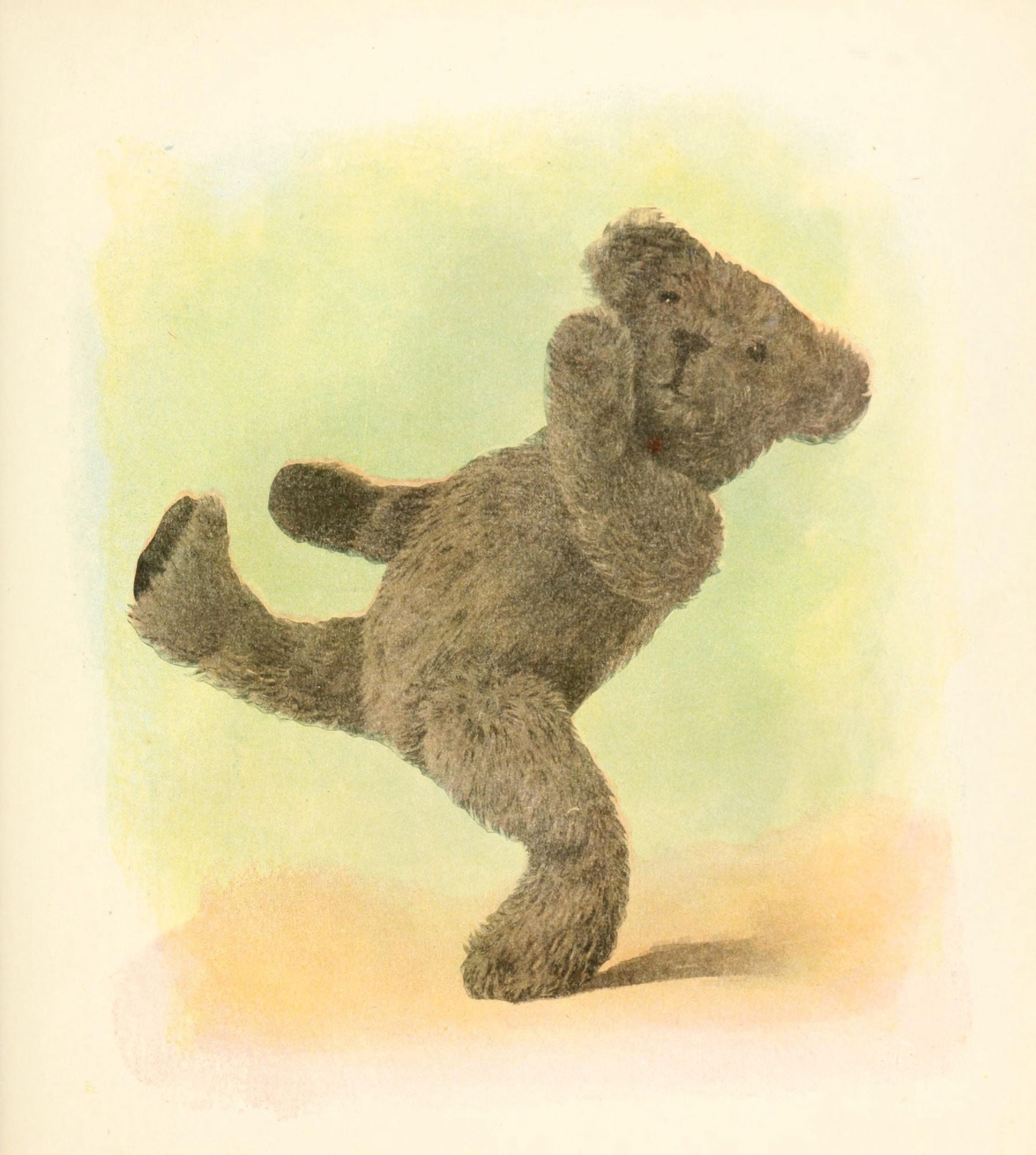 Mother Gooses Teddy Bears 1907 Running Bear Canvas Art - Frederick L Cavally (24 x 36)