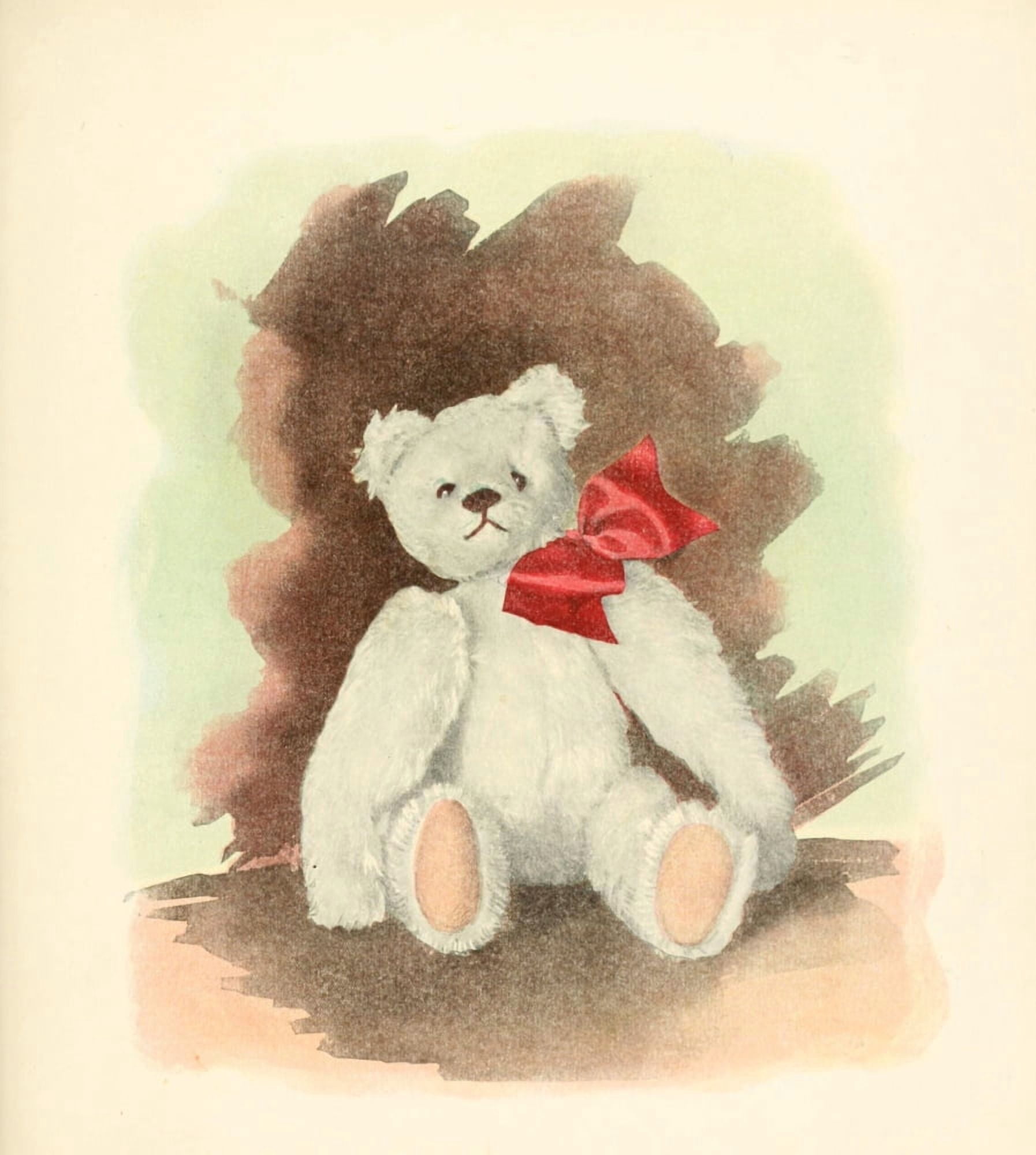 Mother Gooses Teddy Bears 1907 White Bear Canvas Art - Frederick L Cavally (18 x 24)