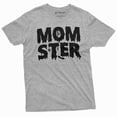 thumbnail image 1 of Mother Halloween T-Shirt Moms Gift Momster Tee Shirt Halloween Funny Shirt For Parents, 1 of 6