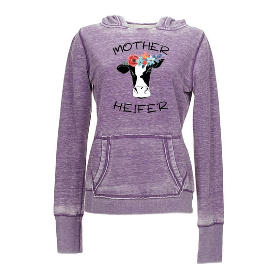 Mother Heifer Ladies J America Zen Hoodie-Very Berry-xl
