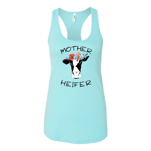 Mother Heifer Ladies Racerback Tank-Cancun-large