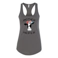 thumbnail image 1 of Mother Heifer Ladies Racerback Tank-Dark Grey-medium, 1 of 4