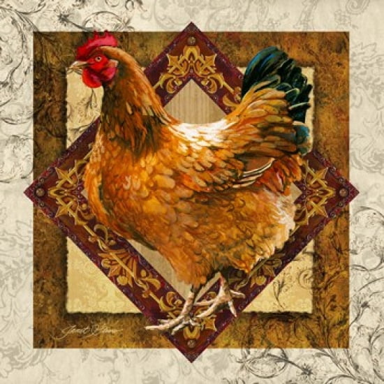 Mother Hen Canvas Art - Janet Stever (22 x 22)