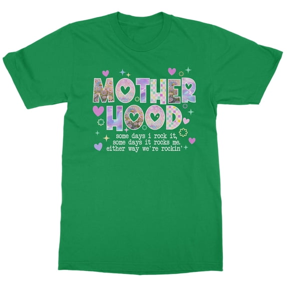 Mother Hood Rocks - Funny Mother's Day Gift Unisex T-Shirt (Green, Large)