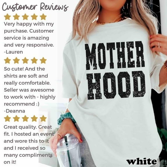 Mother Hood T-Shirt, Trendy Mama, Mom Life Tee Graphic Mom, Motherhood Shirt, Cool Mom Club Rad Mom,Black color,size L