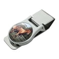 thumbnail image 1 of Mother Horse and Foal Baby Fresh Start Satin Chrome Plated Metal Money Clip, 1 of 4