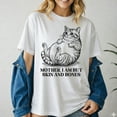 thumbnail image 1 of Mother I Am But Skin and Bones Cat T-Shirt – Funny Starving Cat Meme Graphic Tee (2), 1 of 5