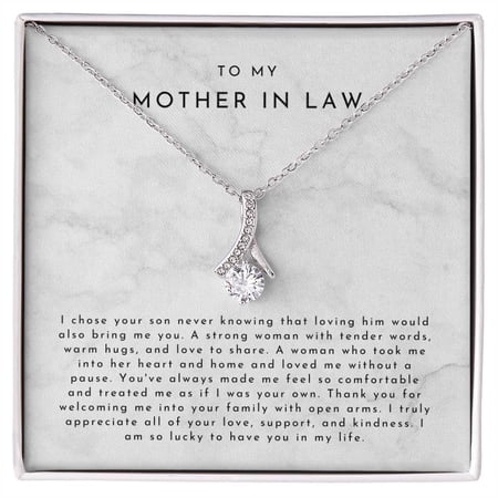 Mother In Law Chose Your Son Necklace A Meaningful Necklace Perfect For Anniversaries Birthdays Valentine Version 451, White Alluring Necklace