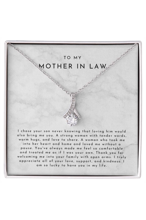 Mother In Law Chose Your Son Necklace A Meaningful Necklace Perfect For Anniversaries Birthdays Valentine Version 451, White Alluring Necklace