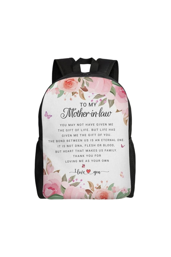 Mother In Law Gift Backpack Large Capacity Laptop Bag for Men and Women