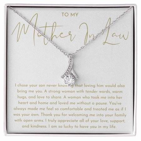 Mother In Law Gift (I Chose Your Son) Alluring Beauty Necklace - Heartfelt Collection Standard Box