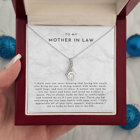 Mother In Law Gift (I Chose Your Son) Alluring Beauty Necklace Luxury Box