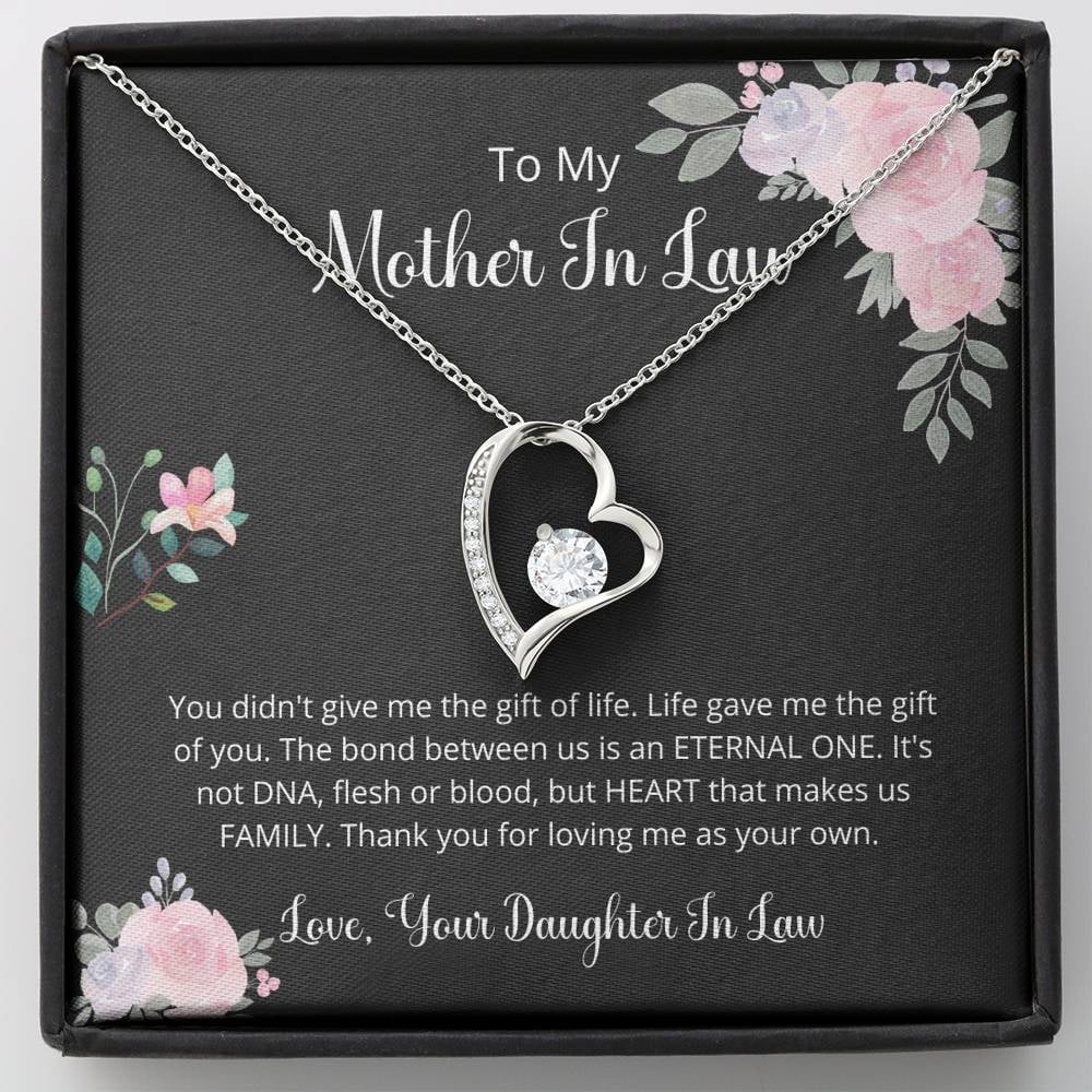 Mother In Law Gift of Life Forever Love Necklace Mothers Day Gift Mothers Day Card Mother In Law Necklace Mom Gift Mother of the Groom Gift