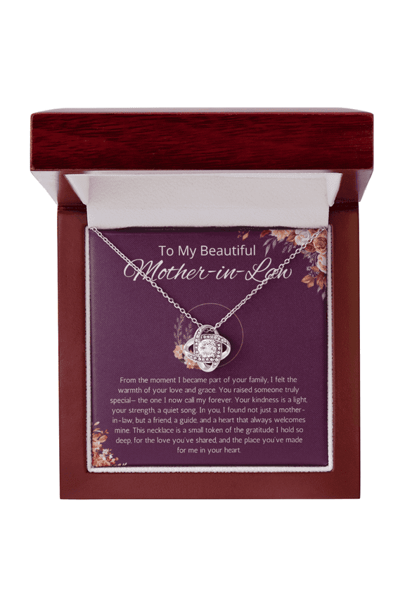 Mother In Law Gifts Mother-in-Law Necklace, Mother in Law Gift Jewelry, Love Knot Mother in Law Gift for Wedding, Mothers Day, Christmas Gift