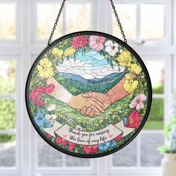 Mother In Law Glass Suncatcher, Mother Of The Groom Gift, Mother Wedding Gift From Bride, Special Gift From Daughter In Law, Wedding Decor